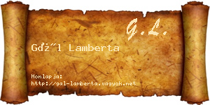 Gál Lamberta névjegykártya